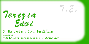 terezia edvi business card